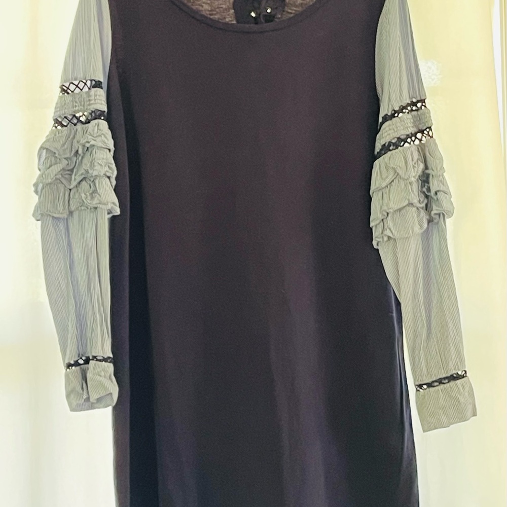 Dress with Ruffled Sleeves